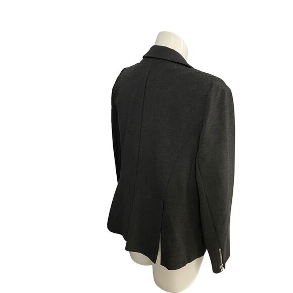 6th & Ln Blazer Womens Size 20 Gray Knit Basic Jacket Corpcore Office Boardroom - Picture 5 of 16